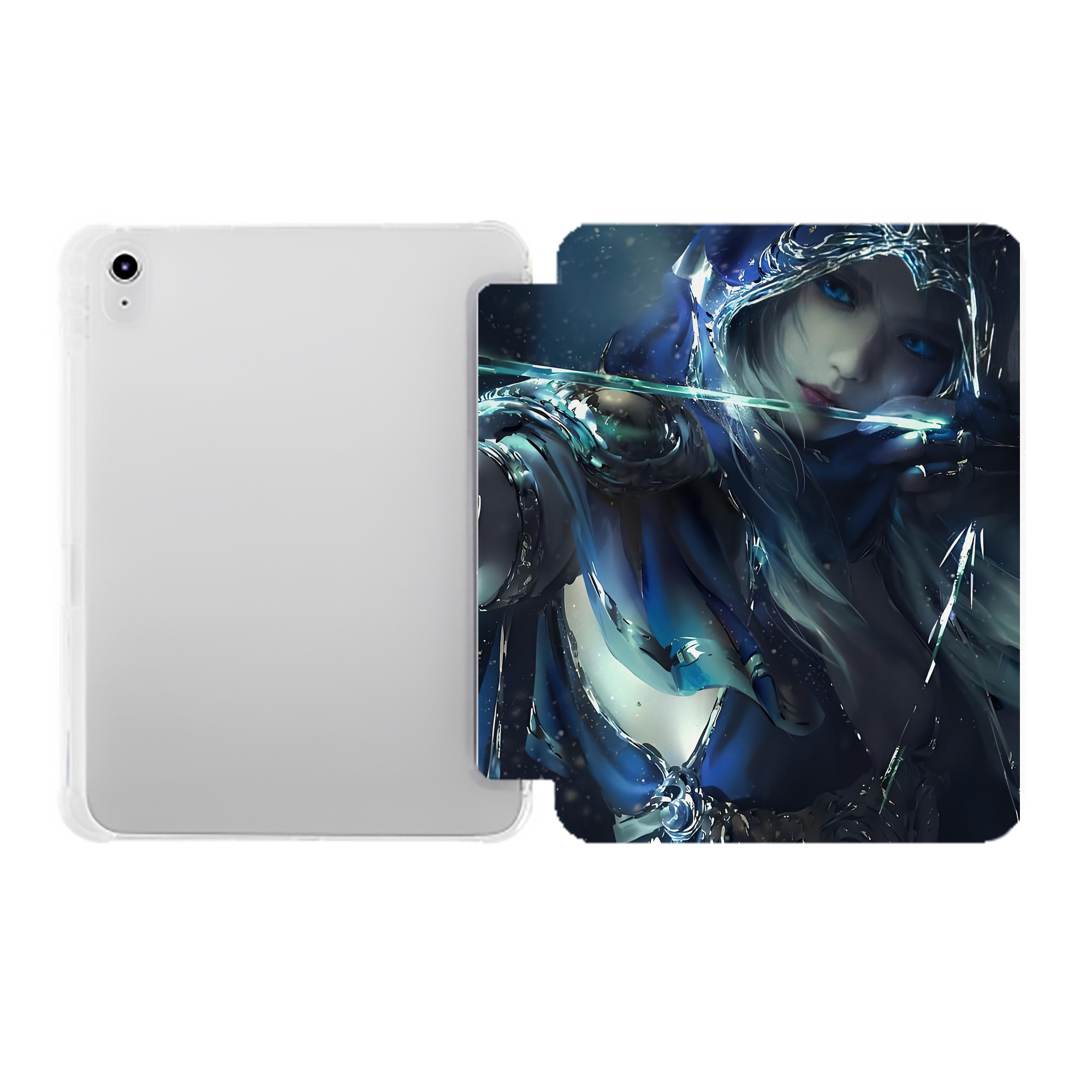 （画像用） リーグ・オブ・レジェンド League of Legends LOL IPad ケース ペン収納付き 三つ折りスタンド PUレザー×シリコン 対応機種9.5/10.5/10.9インチ